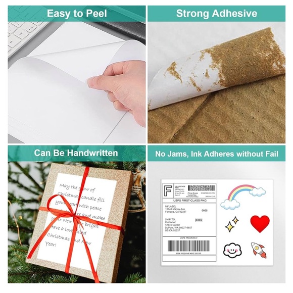 ✏️ NEW 100 Self Adhesive Shipping Labels ✏️ 1 Pack - Picture 4 of 8